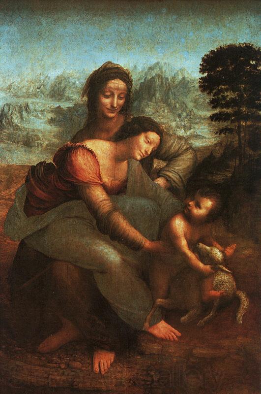  Leonardo  Da Vinci Virgin and Child with St Anne Spain oil painting art